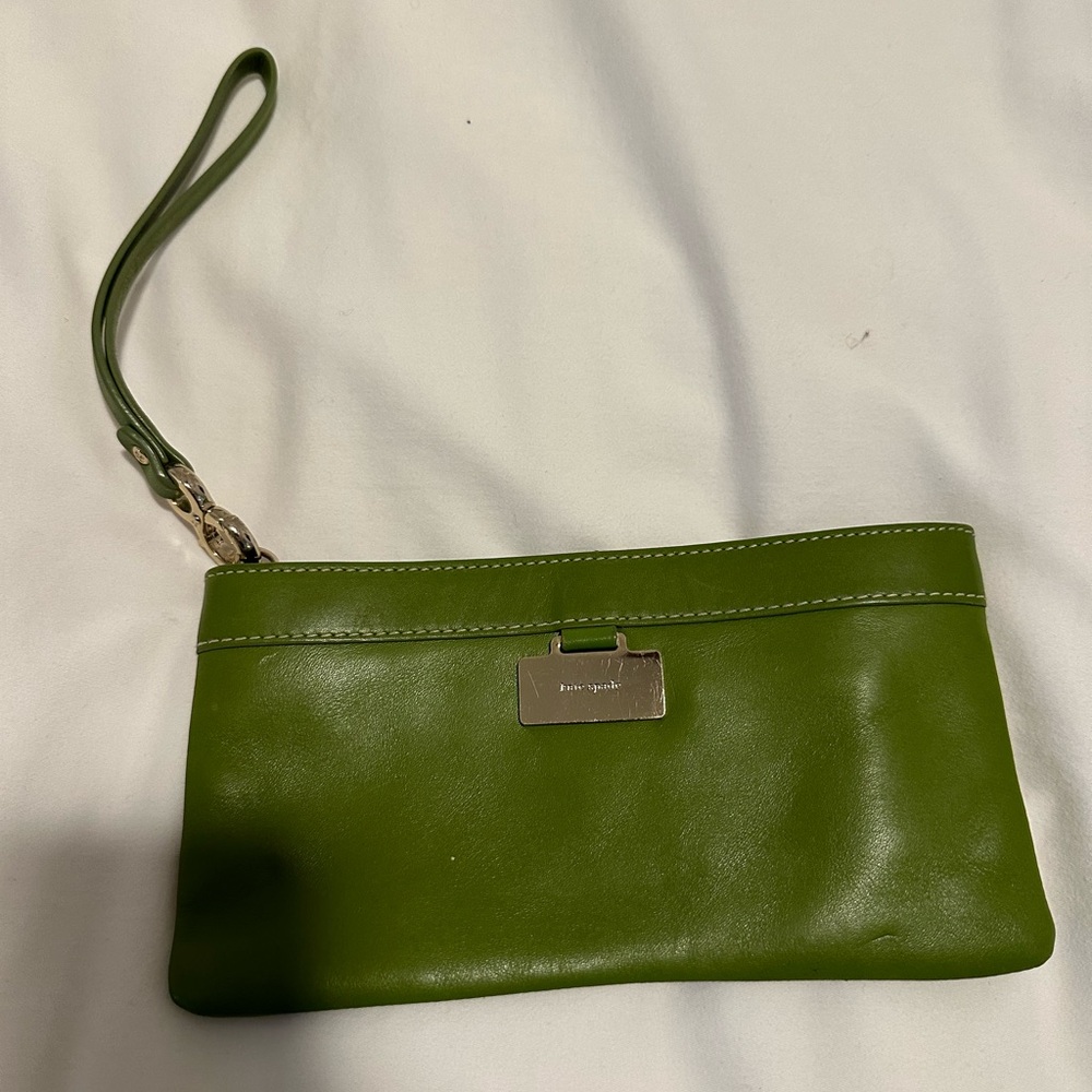 Green Kate spade wristlet
